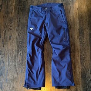 Men's dark blue Descente ski Pants with Logo